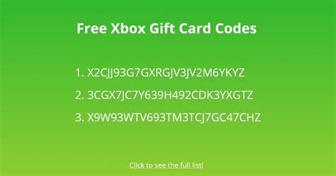 free xbox gift card codes 2024